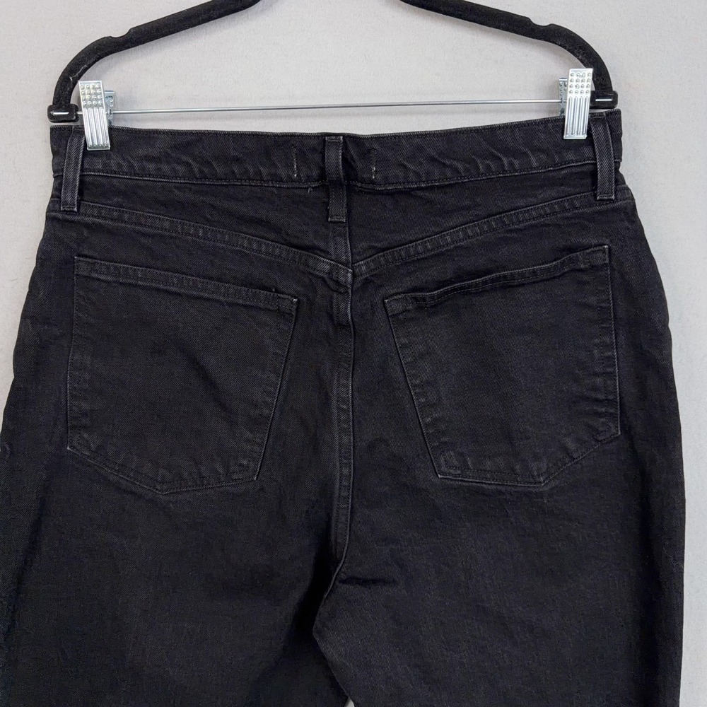 Abercrombie Fitch Jeans Womens 14 Black 90s Curve Love Straight High Rise 32 - Picture 7 of 15